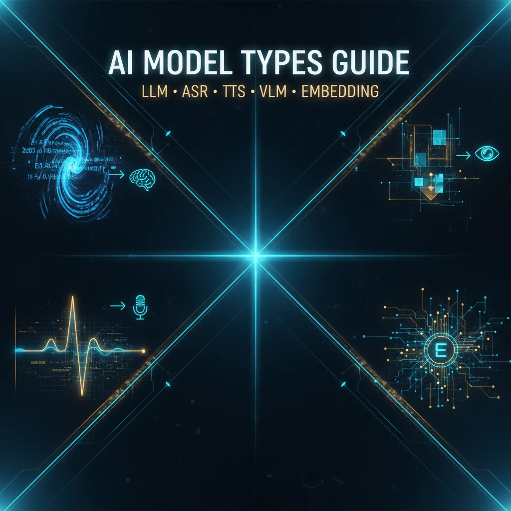 คู่มือจำแนกประเภทโมเดล AI สำหรับองค์กร: ทำความรู้จัก LLM, ASR, TTS, VLM และ Embedding ให้ตรงโจทย์การทำงาน